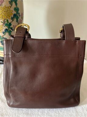 Vintage Coach USA Mahogany Brown Leather Waverly Soho Buckle Shoulder Bag EUC